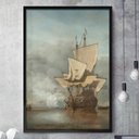 Ver imagem 1 de Quadro Decorativo Pintura Barco a Vela-34x49Cm