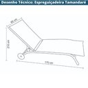 Ver imagem 5 de Espreguiçadeira Chaise Outdoor Externa Tamandaré Rivatti em Aluminio Tela Mesh Grafite com