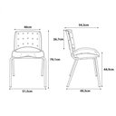 Ver imagem 2 de Cadeira Fixa Ergonômica Nr 17 Assento Estofado em Vinil Anatômica Vermelha Plaxmetal