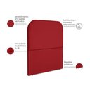 Ver imagem 4 de Cabeceira Estofada Solteiro Alana 90cm Suede Vermelho