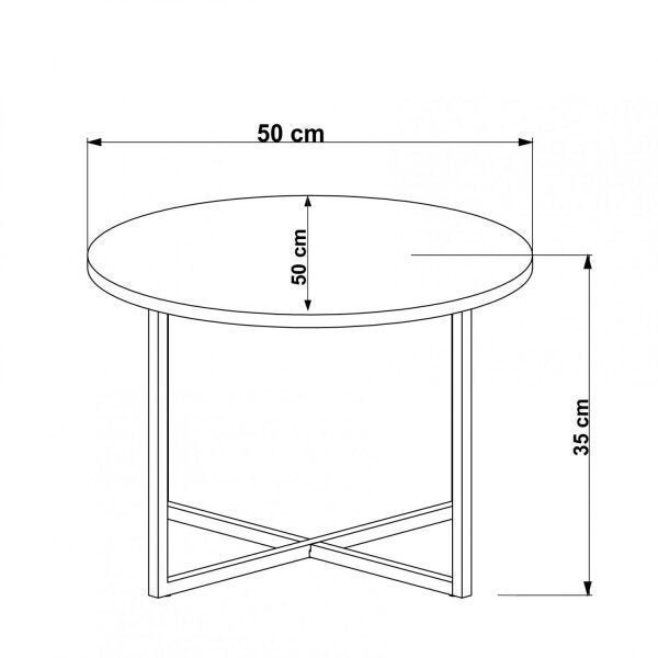 Mesa de Centro Redonda 50cm Complementos  - 3