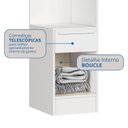 Ver imagem 7 de Módulo Mesa Cabeceira 2 Portas e 1 Gaveta Infinity Branco/Line