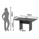 Ver imagem 4 de Mesa para Reunião 6 Lugareso 136cm x 90cm Preto