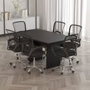 Ver imagem 1 de Mesa para Reunião 6 Lugareso 136cm x 90cm Preto