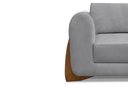 Ver imagem 2 de Sofá New 2 Lugares Linho Cinza Grafite 1.60m para Sala Bz Home Decor
