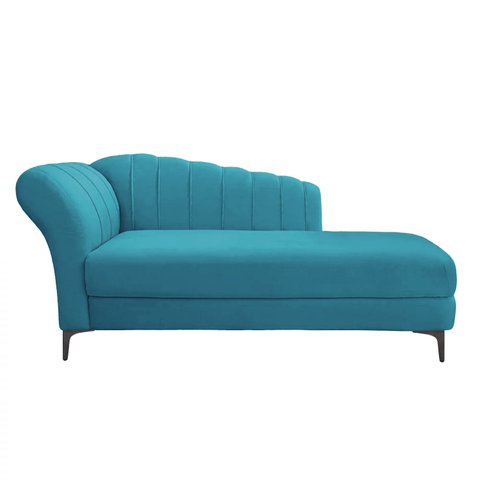 Divã Dani 1,40m Suede Azul Turquesa - Dominic Decor