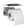 Suporte Papel Higienico Inox Banheiro Lavabo Prateleira Apoio Objeto Celular Parede Resistente Multi - 11