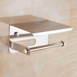 Suporte Papel Higienico Inox Banheiro Lavabo Prateleira Apoio Objeto Celular Parede Resistente Multi - 12