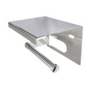 Ver imagem 6 de Suporte Papel Higienico Inox Banheiro Lavabo Prateleira Apoio Objeto Celular Parede Resistente Multi