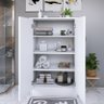 Armário Multiuso Organizador Lavanderia 2 Portas Smart Branco AJL STORE Armario Multiuso - 2