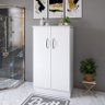 Armário Multiuso Organizador Lavanderia 2 Portas Smart Branco AJL STORE Armario Multiuso - 1