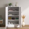 Armário Multiuso Organizador Lavanderia 2 Portas Smart Branco AJL STORE Armario Multiuso - 4