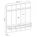 Ver imagem 5 de Painel para TV Até 75 Polegadas Ripado Pinho/Off White - Pnr Móveis