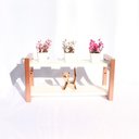 Ver imagem 1 de Estante Suspensa Decorativa Chamego Md043 40cm Mdp Branco 14x40x20:rose Gold