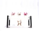 Ver imagem 2 de Estante Suspensa Decorativa Chamego Md043 40cm Mdp Branco 14x40x20:rose Gold