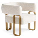 Ver imagem 5 de Poltrona Cadeira Decorativa Versátil Loy - Zahav Estofados:bouclé Off White