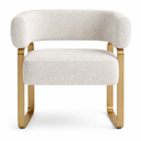 Ver imagem 6 de Poltrona Cadeira Decorativa Versátil Loy - Zahav Estofados:bouclé Off White