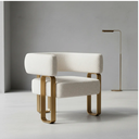 Ver imagem 3 de Poltrona Cadeira Decorativa Versátil Loy - Zahav Estofados:bouclé Off White