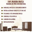 Ver imagem 2 de Quarto Casal 6 Peças Em Madeira Maciça Ouro 3 Cafe FNT