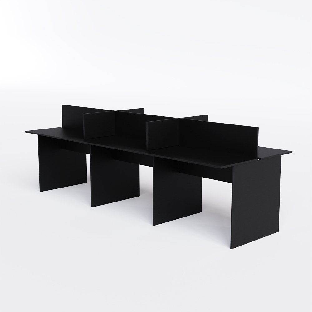 Mesa Plataforma 6 Lugares Cor:Preto - 1