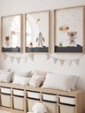 Ver imagem 1 de Kit 3 Quadros Decorativos Infantil Astronauta Espaço No1
