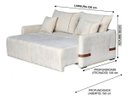Ver imagem 1 de Sofá Cama Casal 2,26m Confortável Espaçoso 2 Lug Duetto D-26 Bege Liso