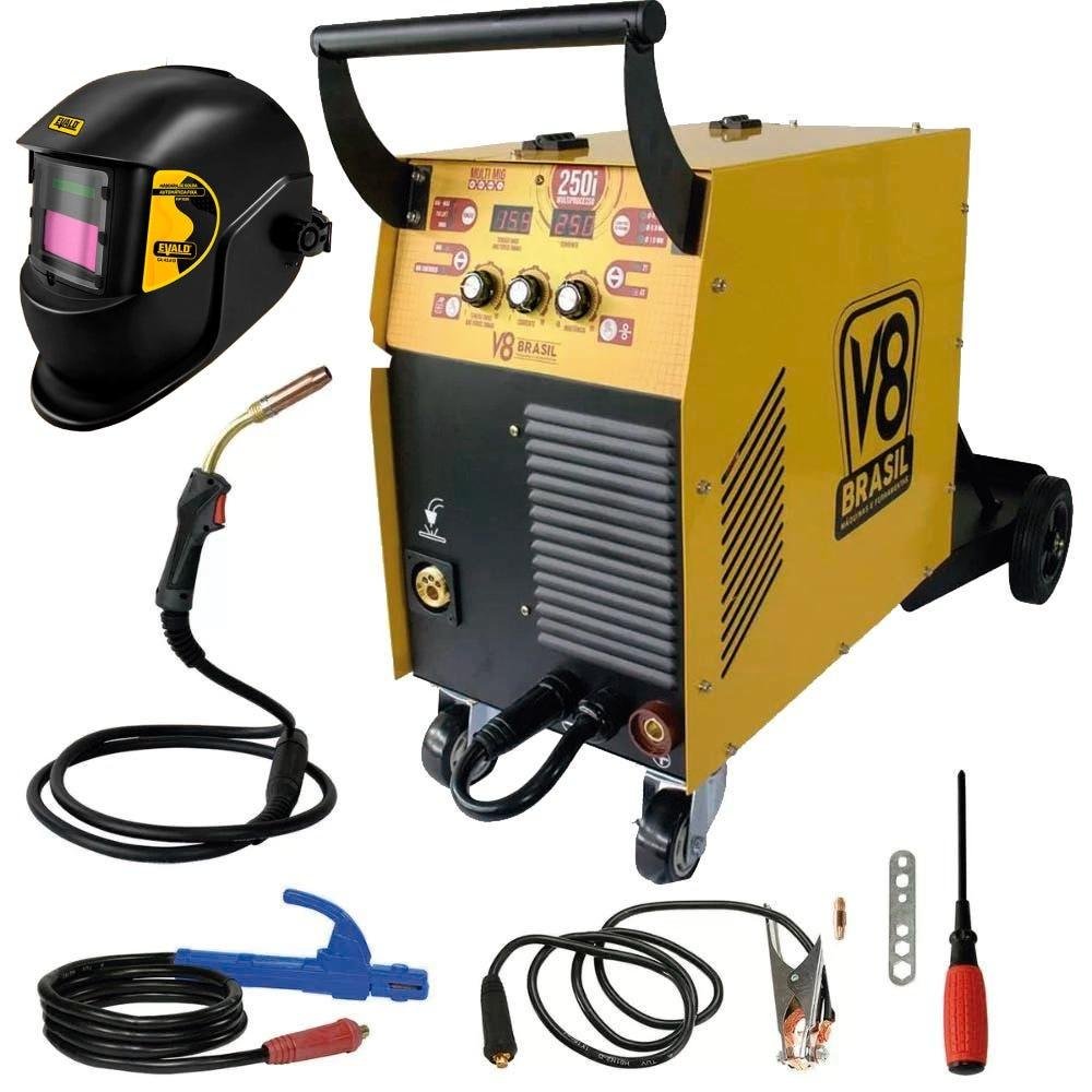 Máquina Solda Mig Mag Mma Tig 220v com Kit Máscara de Solda Automatica-220v - 1