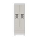 Ver imagem 7 de Guarda-roupa Infantil 62cm 2 Portas com Vidro e 2 Gavetas Fofura Multimóveis Mp4481 Branco/off