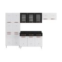 Ver imagem 2 de Cozinha de Aço Completa com Balcão Regina Multimóveis Glass CR6140 Branco/Preto