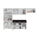 Ver imagem 4 de Cozinha de Aço Completa com Balcão Regina Multimóveis Glass CR6140 Branco/Preto
