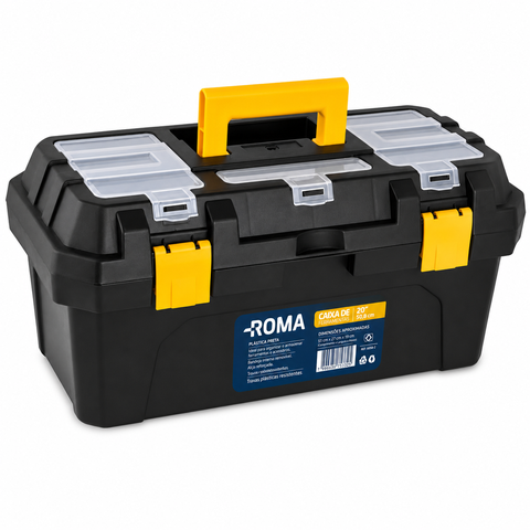 Caixa para Ferramentas PVC Roma 20" – 51 x 27 x 19 cm