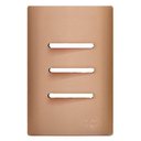 Ver imagem 1 de Placa para 3 Interruptores 4x2 - Novara Ouro Rose