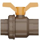 Ver imagem 2 de Registro Esfera Soldável com União Vs Pvc Marrom Canos Tubos Água Fria de 1/2” Polegadas 20mm