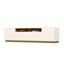 Rack para Tv até 86 Polegadas Domus 3 Portas Cinamomo/off White - Henn - 2 Rack para Tv até 86 Polegadas Domus 3 Portas Cinamomo/off White - Henn - 2