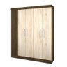 Guarda Roupa Modulado Casal Barcelona 8 Portas e 4 Gavetas - Mopar - Ipé/Avelã - 2