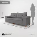 Ver imagem 3 de Sofá para Sala de Estar Living 4 Lugares Belmonte