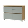 Balcão Modular 1 Porta Basculante 4 Gavetas Nesher Rainha 120cm 100 Mdf - 1