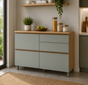 Ver imagem 1 de Balcão de Cozinha Modular 120cm 1 Porta Basculante 4 Gavetas 100% MDF Rainha - Nesher