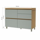 Ver imagem 2 de Balcão Modular 1 Porta Basculante 4 Gavetas Nesher Rainha 120cm 100 Mdf