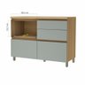 Balcão Modular 1 Porta Basculante 4 Gavetas Nesher Rainha 120cm 100 Mdf - 3