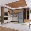 Ver imagem 1 de Cozinha Completa Modulada 9 Peças com Cristaleira e Torre Quente Jade Marrom/Freijó/Arenas