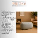 Ver imagem 2 de Banco Puff Cinza Estilo Moderno Sala Contemporânea Tecido Blouclé