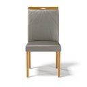Ver imagem 4 de Kit com 6 Cadeiras Maiara Madeira Maciça Estofadas para Mesa de Jantar Veludo Chumbo 109
