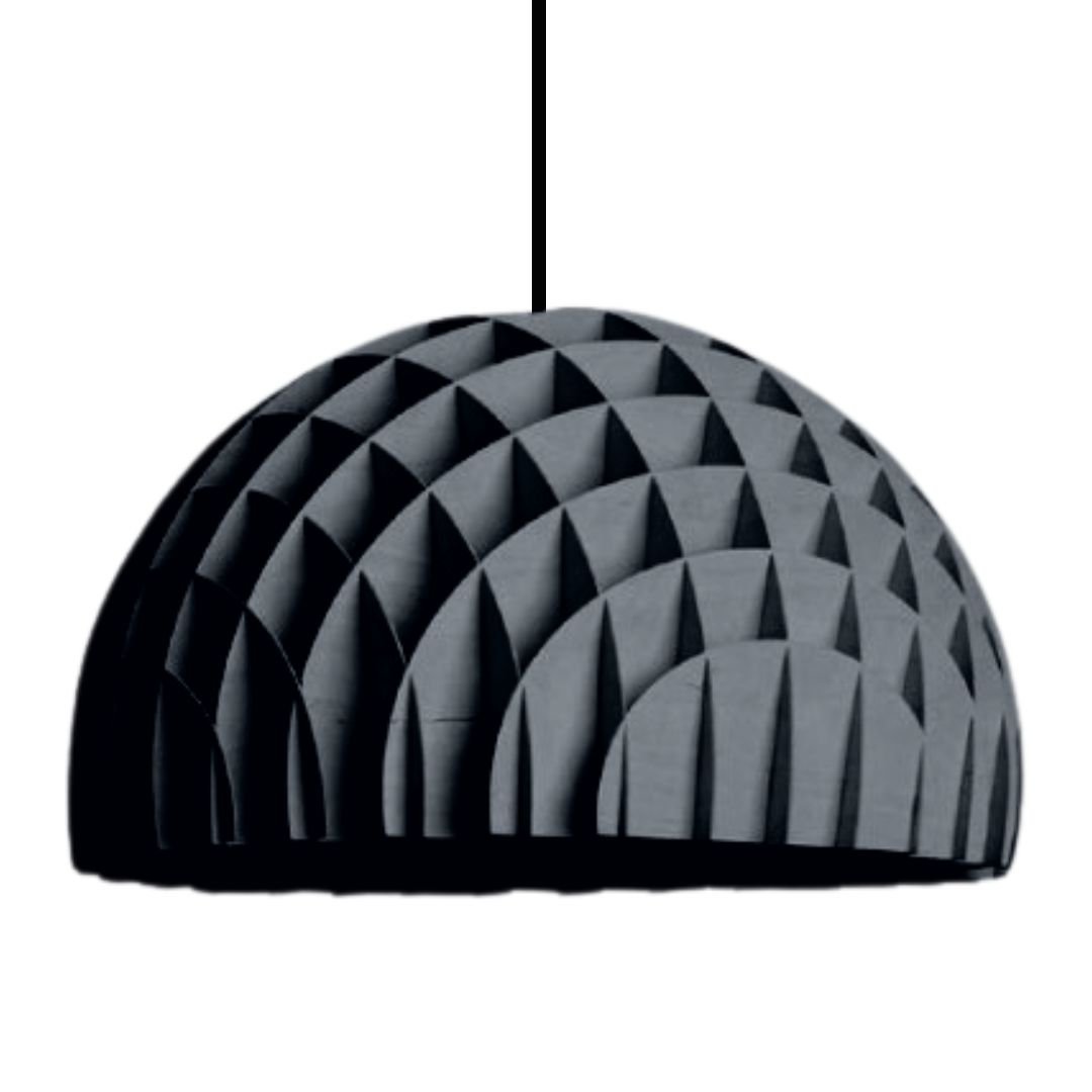 Luminária Teto tipo Pendente COLMÉIA MDF - Completa - Cor: Preta - 1