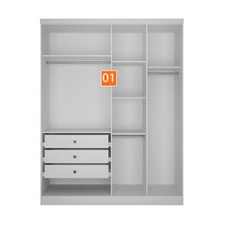 Closet Modulado Safira 001 Clic Moveis - 3