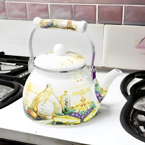 Chaleira Esmaltada Vintage 2,5l À Indução Charm Italy