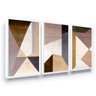 Quadro Decorativo Moldura Geométrico Cores Neutras - 2