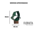 Ver imagem 2 de Decoração Escultura De Mesa Abstrata em Aço Cor Verde Exclusiva no Brasil Base em MDF Para Sala Esc
