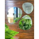 Ver imagem 2 de Kit 3 Espelhos Orgânico Decorativo Lapidado com Fita Dupla Face