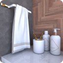 Ver imagem 2 de Kit Acessórios Para Banheiro Branco e Gold Empire 4 peças